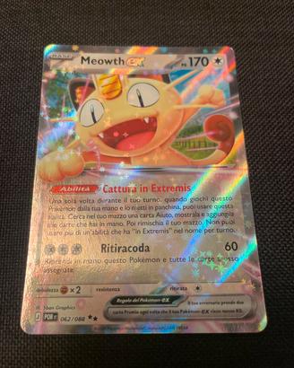 Carta Pokémon Meowth ex POR IT 062/088