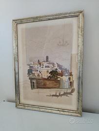QUADRO ALDO RISO ACQUERELLO 
