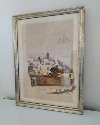 QUADRO ALDO RISO ACQUERELLO 
