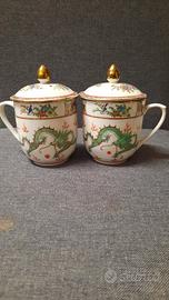 set 2 tazze giapponesi con coperchio 