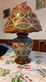 Lampada artigianale pakistana in pelle di cammello
