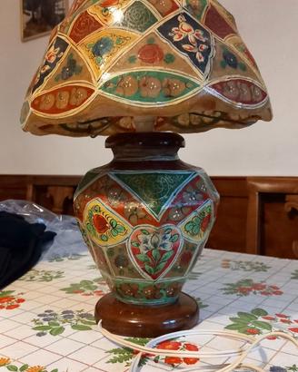 Lampada artigianale pakistana in pelle di cammello