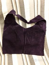 Borsa camoscio viola