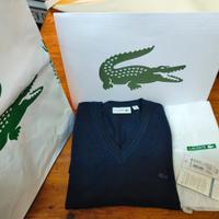 MAGLIONE LACOSTE PURA LANA VERGINE ORIGINALE 100%