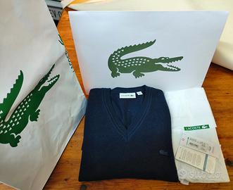 MAGLIONE LACOSTE PURA LANA VERGINE ORIGINALE 100%