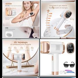 Prettivo Epilatore Luce Pulsata, IPL Luce