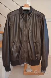 giubbotto pelle marrone,taglia 50