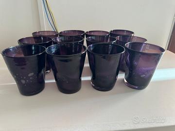 Bicchieri stile samoa in vetro resistente viola