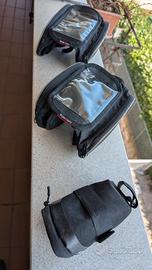 lotto 3 borse per bici boninbike e b'twin