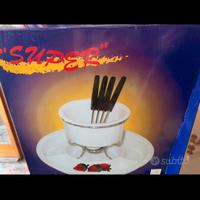 Servizio per fonduta al cioccolato