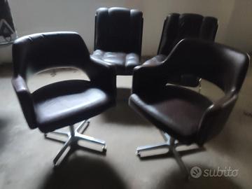 Poltroncine girevoli in vera pelle x ufficio