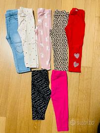 Vestiti bambina 2 anni tg 86/92cm - leggins maglie