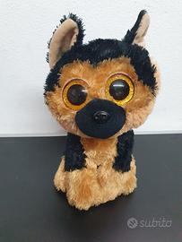 Pupazzo cagnolino occhi dolci nero e marroncino