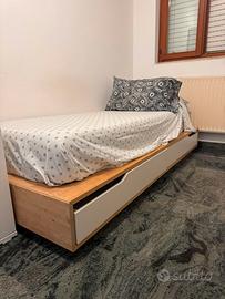 Letto singolo mandal e materasso memory foam