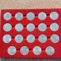 19 monete da 25 Scellini Austria Argento