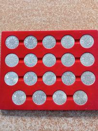 19 monete da 25 Scellini Austria Argento