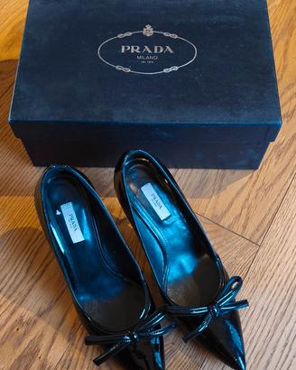 SCARPE DONNA PELLE NERA PRADA
