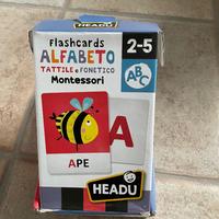 Alfabeto tattile carte Montessori