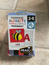 Alfabeto tattile carte Montessori