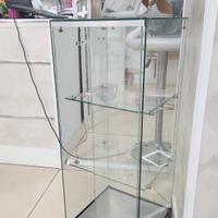 Vetrina esposizione in vetro, moderna, 34x34x90