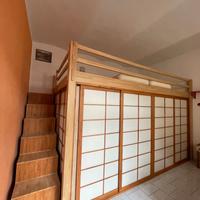 Letto a soppalco con cabina armadio (Cinius)