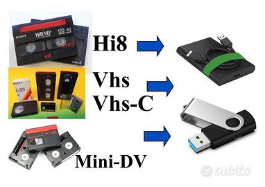 Passaggio inDigitale di  Vhs Vhs-C miniDV Hi8