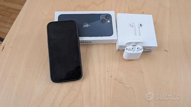 iPhone 13 Black 128GB Midnight + AirPods 2gen