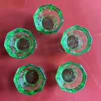 5 ciottoline vetro vintage art deco, dim. 6,8 cm