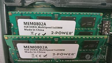 RAM 8GB (2x 4GB) DDR3L 1600 MHz per notebook