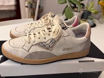 Sneakers donna 4B12 n. 38 bianche in pelle