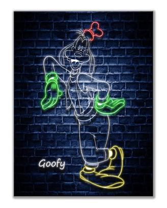 Quadro Stampa su Tela Goofy Neon – Design Moderno