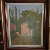 quadro casa con alberi