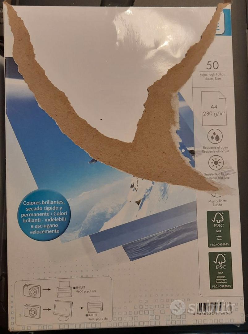 Pagine Gialle Carta Fotografica TINTINO A4 Lucida - 50 Fogli, Grammatura 200 G/m&sup2;, Per Stampanti A Getto D'Inchiostro Carta 200 Grammi