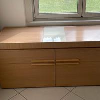 Cassettiera comò + specchio + comodini bordo letto