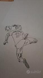 IBRAHIMOVIĆ disegno fatto a mano con matita