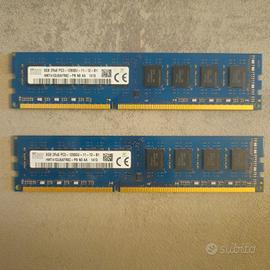 2x RAM 8GB DDR3 SK hynix - PC3-12800U - 1600MHz