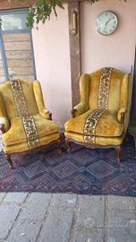 coppia di poltrone bergère anni 50
