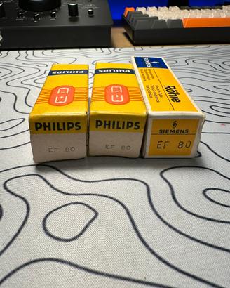 3 valvole EF80 Philips/Siemens mai usate