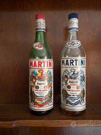 bottiglie vintage Martini Bianco e Rosso anni '80