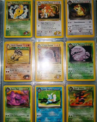 Carte Pokemon Gym e Dark