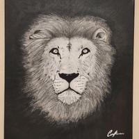 Disegno su tela - Lion