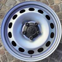 4 cerchi ferro 16  borchie originali VW Caddy Golf