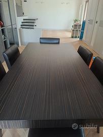Tavolo Minotti+ 6 sedie in pelle Minotti