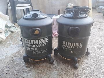 2 Bidoni Aspiratutto Alfatec 20L + Tubo 