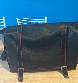 Borsa Custom Biker Pelle Tracolla Bisaccia Moto