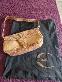 Borsa Just Cavalli in serpente d'acqua come nuova