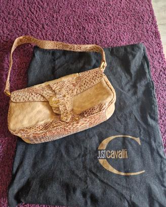 Borsa Just Cavalli in serpente d'acqua come nuova