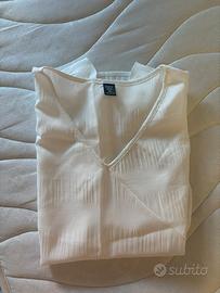 Blusa Donna 4XL Bianca Elegante ,Shein