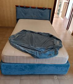 letto 1 piazza e mezza + materasso + pouf 