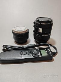 Accessori nikon  duplicarore 1, 7 X tubi e scatto 